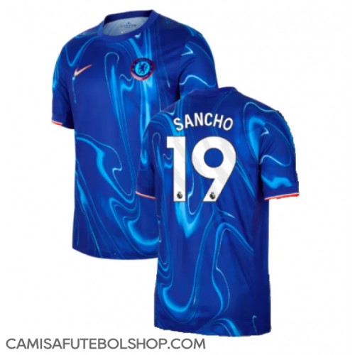 Camisa de time de futebol Chelsea Jadon Sancho #19 Replicas 1º Equipamento 2024-25 Manga Curta